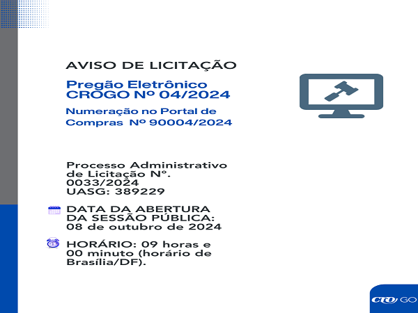 Pregão Eletrônico nº 04 - 2024 - 600 x 450