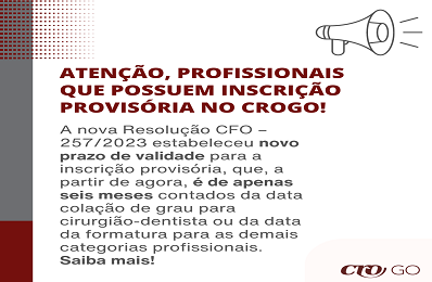 Validade da inscrição provisória - 398 x 260