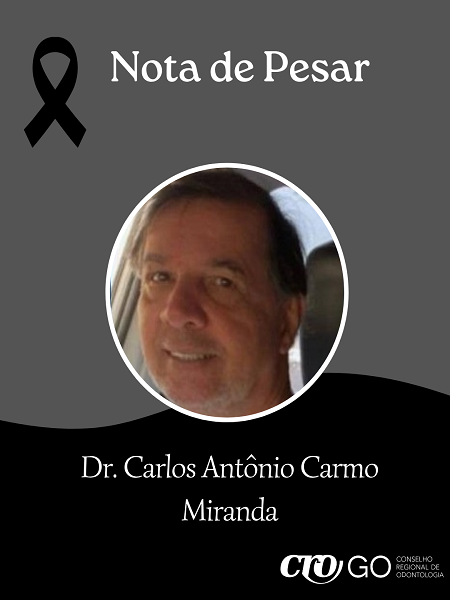 Nota de Pesar - Dr. Carlos Antônio Carmo Miranda