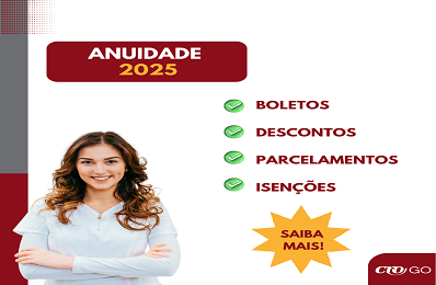 Anuidade 2025 - Boletos descontos parcelamentos e isenções - 398 x 260