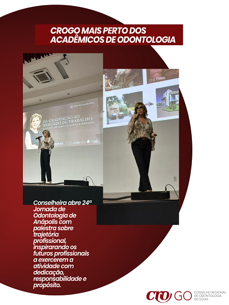 Conselheira faz palestra para acadêmicos de Odontologia - 450 x 600