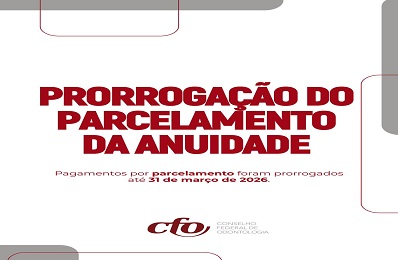 Parcelamento prorrogado Anuidade 2026 - 398 x 260